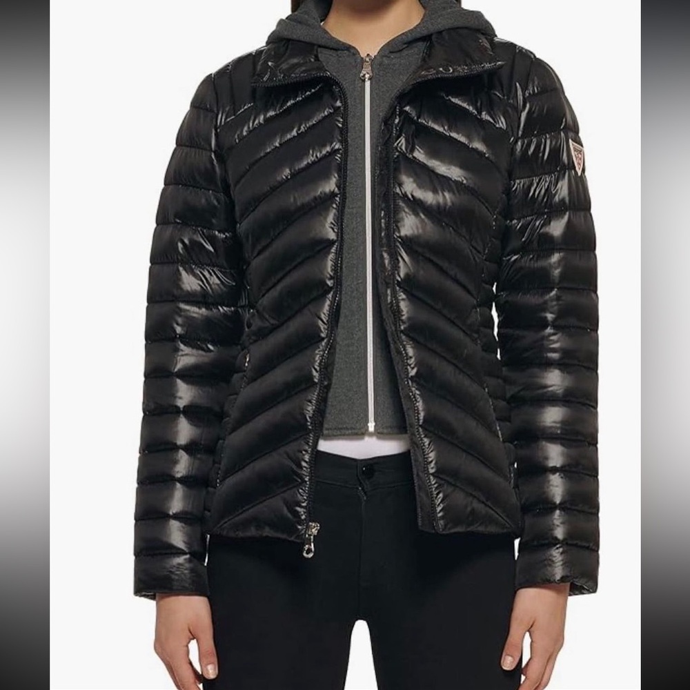 NWT New Guess Puffer Jacket Large L